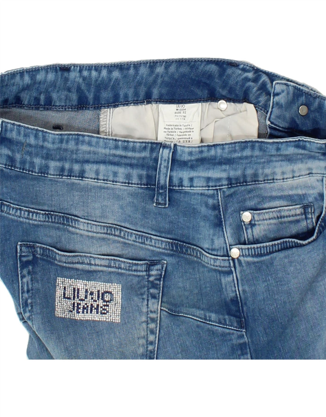 LIU JO Womens Crop Slim Jeans W32 L26  Blue Cotton Vintage Liu Jo and Second-Hand Liu Jo from Messina Hembry 