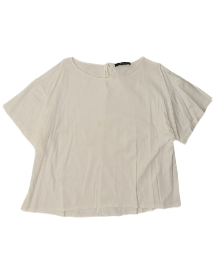 Blusa de fim de semana feminina Max Mara Top UK 18 XL Branco