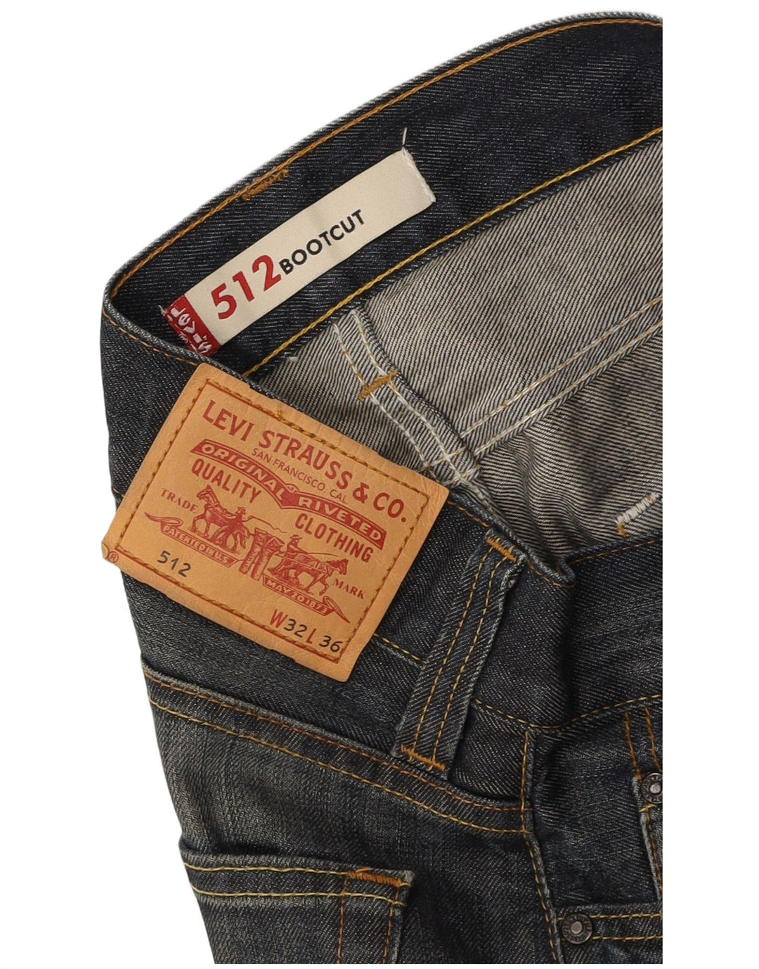 Calça jeans feminina LEVI'S 512 Bootcut W32 L36 azul