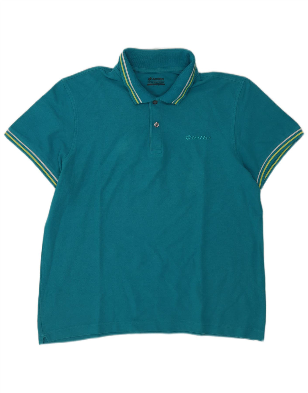 Camisa polo masculina Lotto grande listrada azul