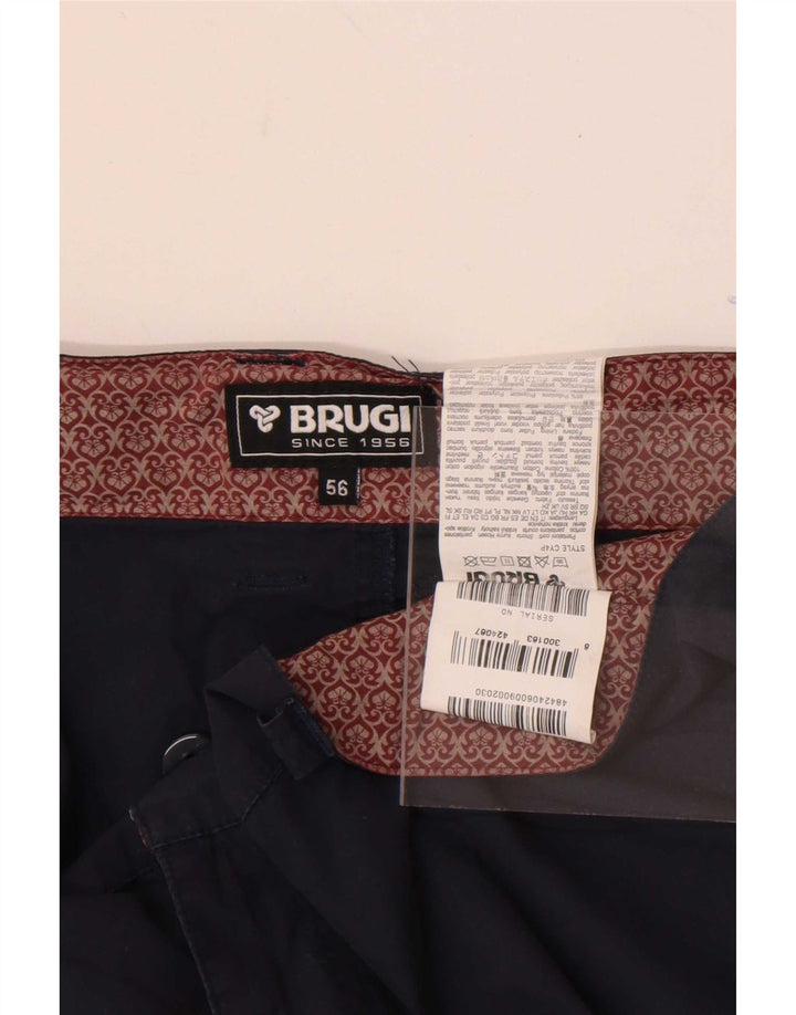 Brugi Mens Chino Shorts W38 XL Azul Marinho Algodão