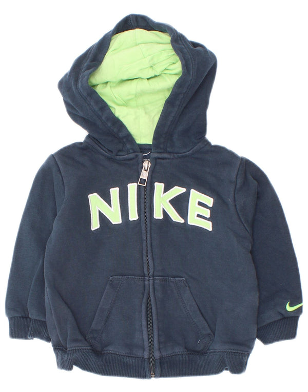 Suéter Nike Baby Boys Graphic Zip com capuz 9-12 meses algodão azul marinho