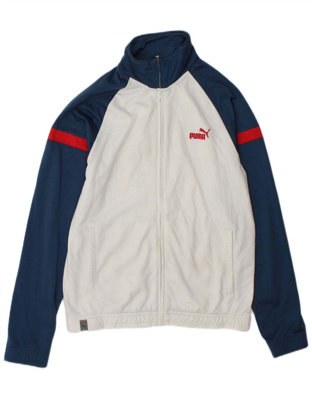 Puma Mens Tracksuit Top Jaqueta XS Branco Colorblock