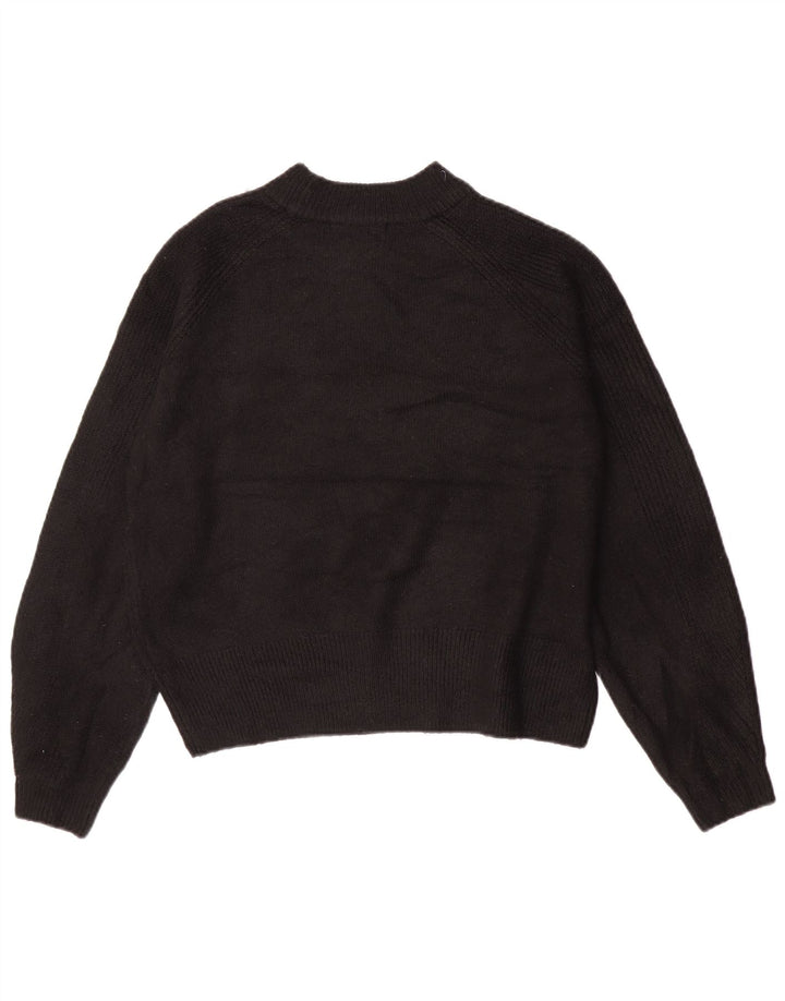 Suéter feminino Marks & Spencer com gola tartaruga Reino Unido 14 médio preto