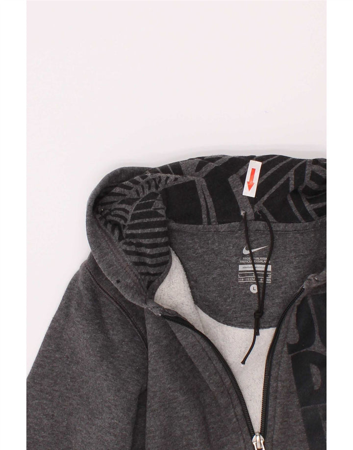 Suéter Nike Boys Graphic Zip com capuz 6-7 anos cinza