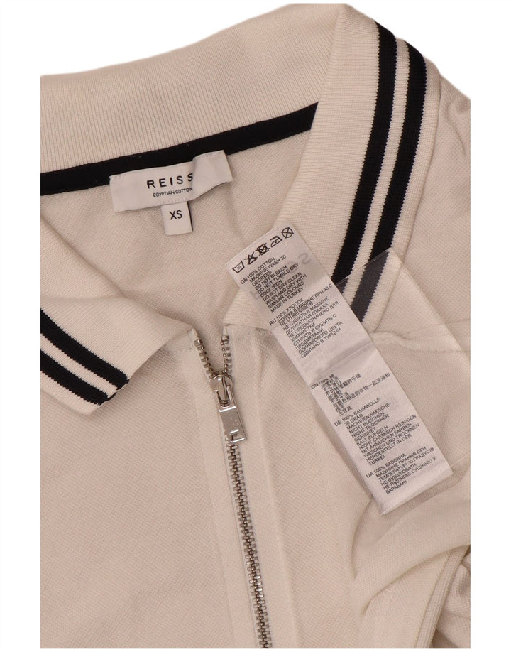 Camisa polo masculina Reiss XS algodão branco