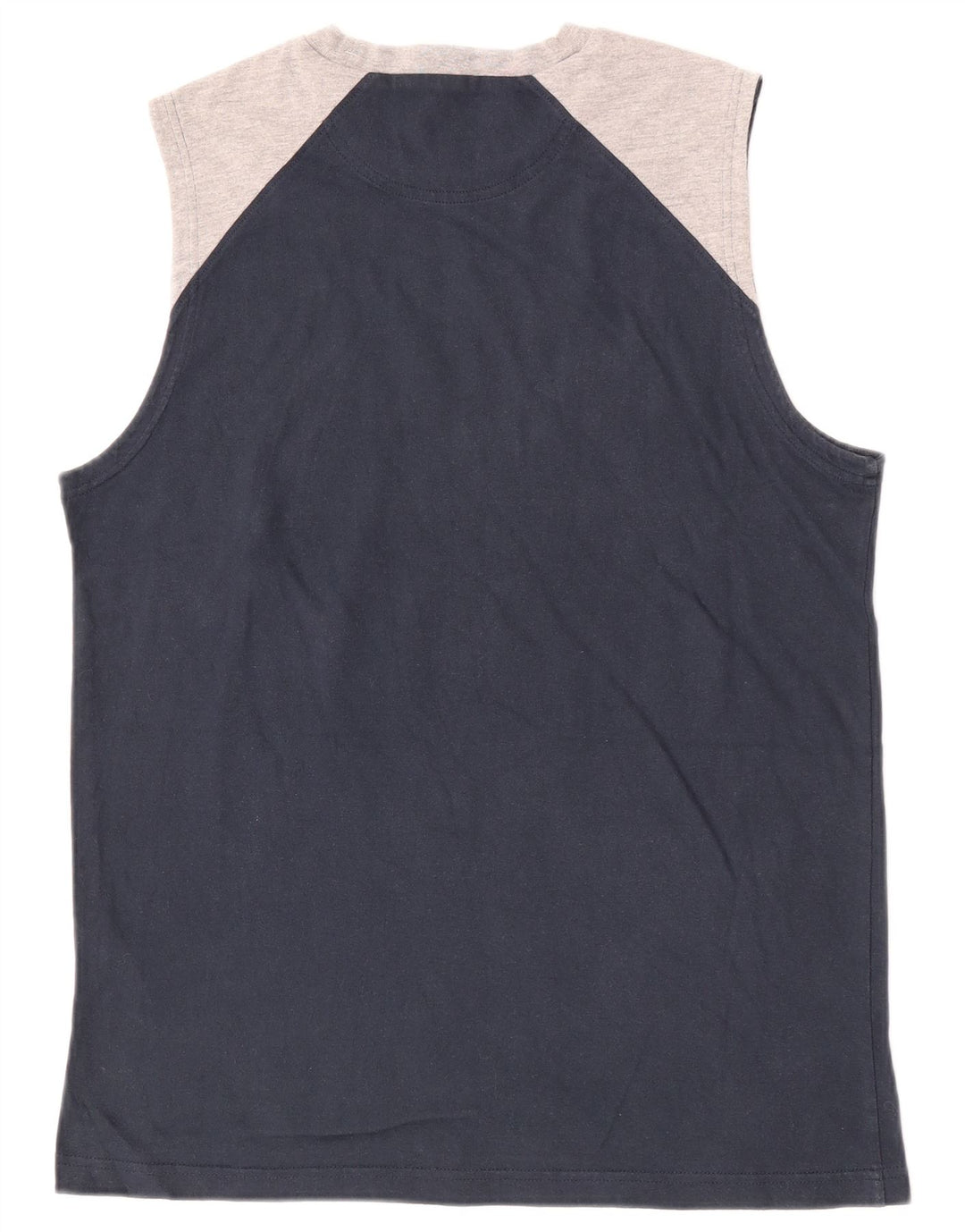Colete gráfico masculino Champion grande algodão colorblock azul marinho