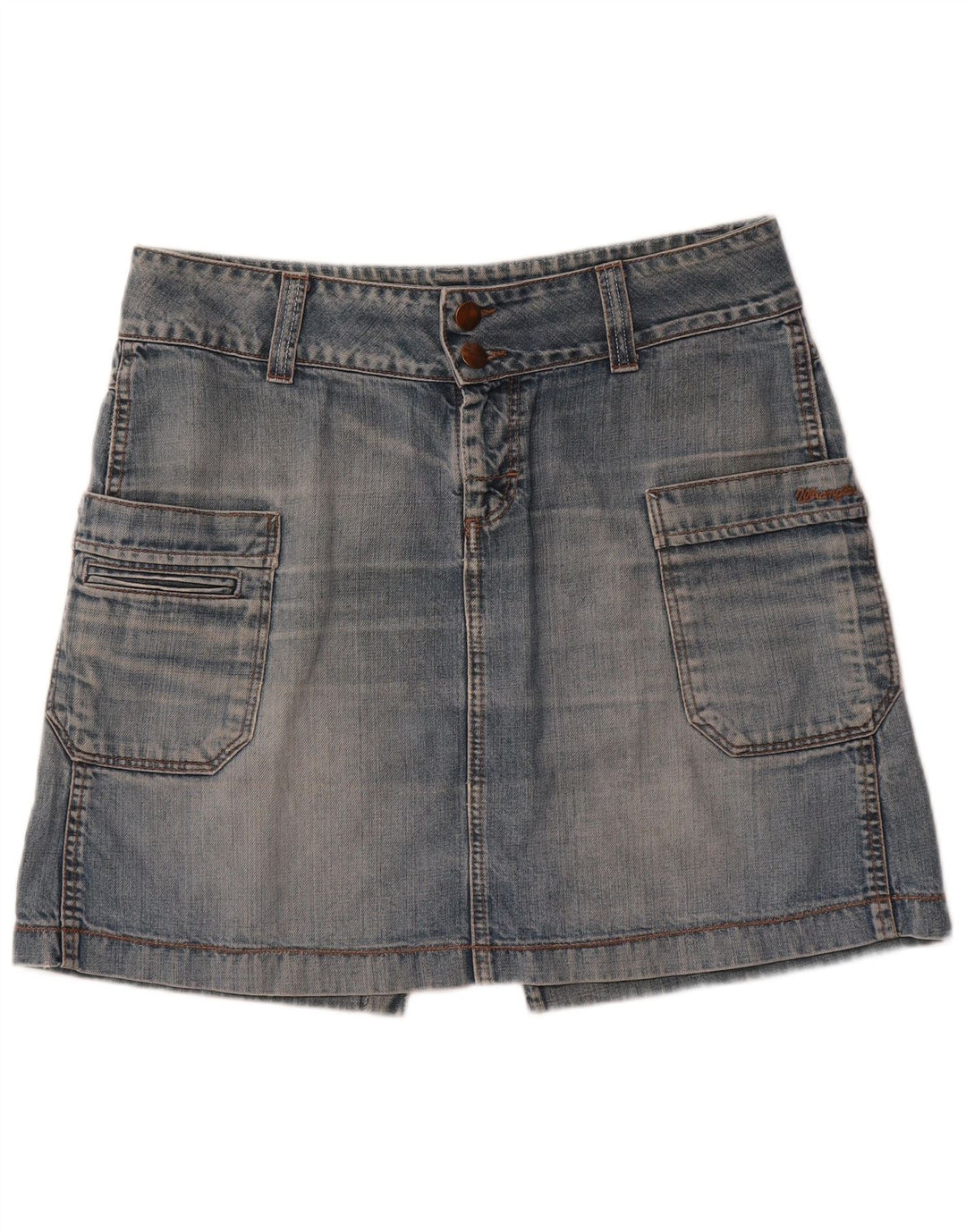 Saia cargo feminina Zoe Denim WRANGLER W33 grande algodão azul