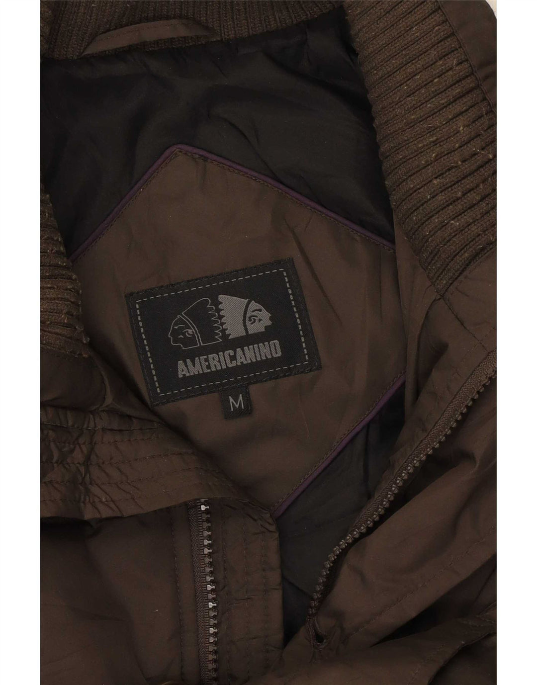 Casaco acolchoado masculino Americanino UK 38 poliéster marrom médio
