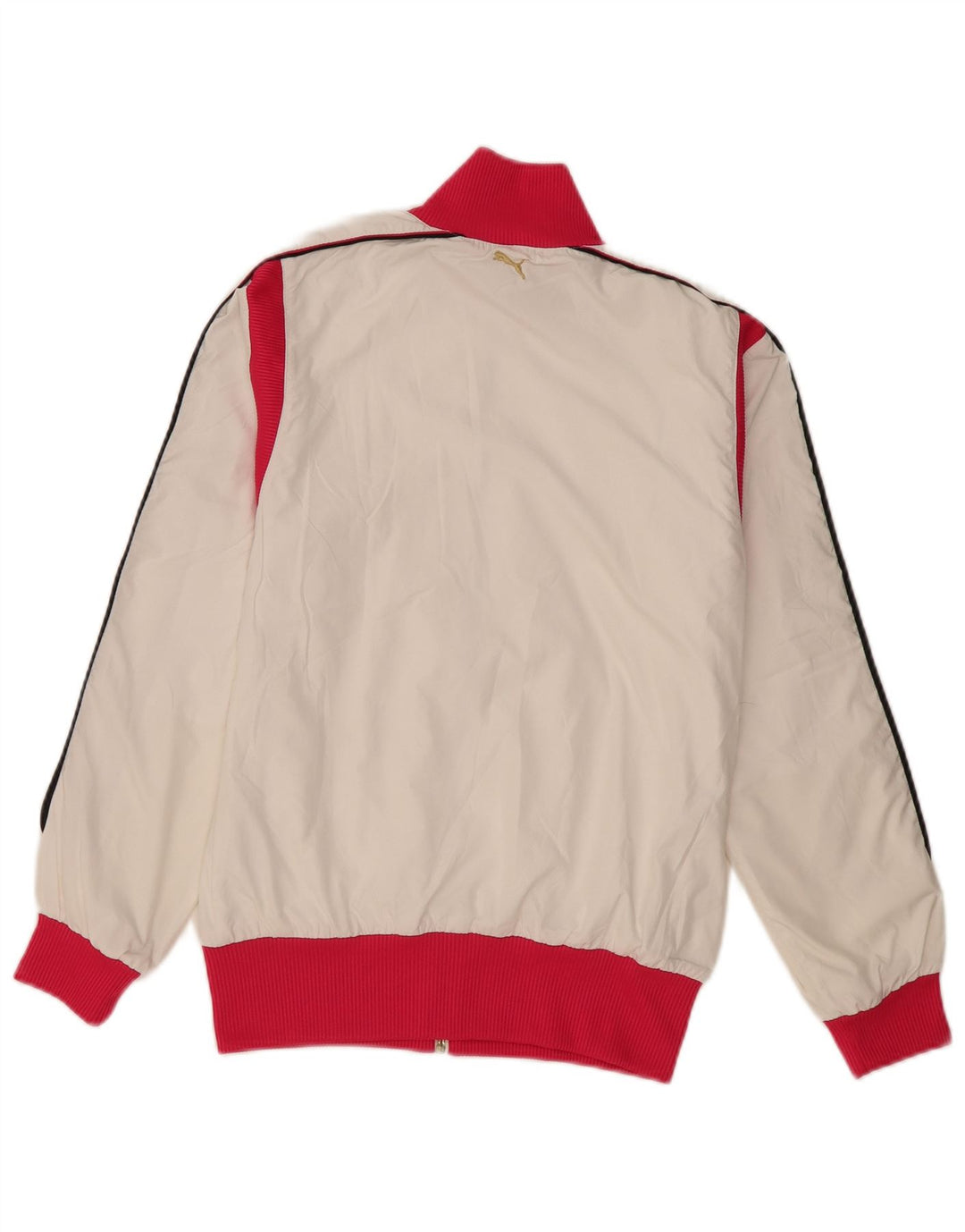 Puma Womens Tracksuit Top Jacket UK 10 Small White Colourblock Poliéster