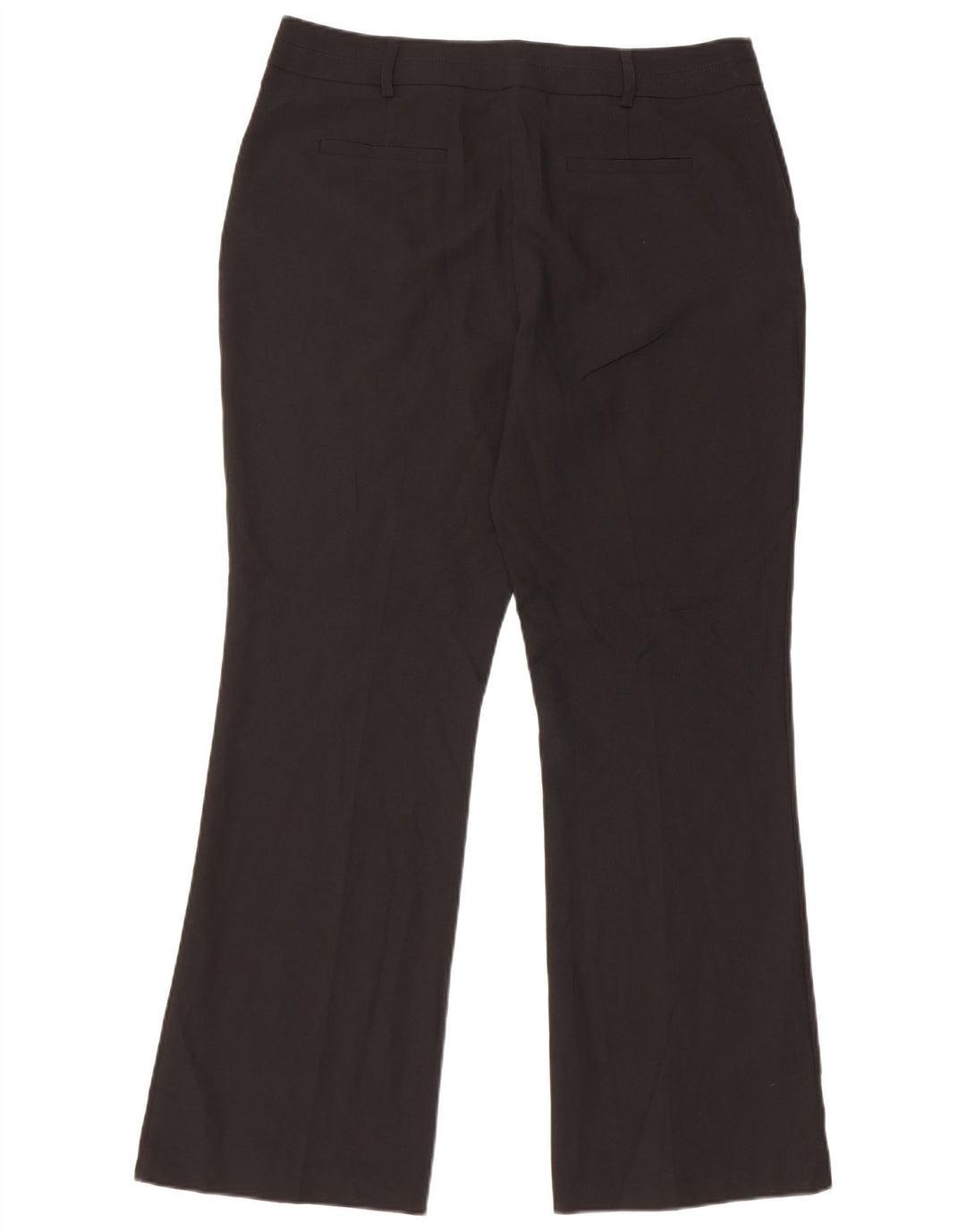Calça Chino Feminina Bootcut M&Co Reino Unido 14 Grande W32 L29 Poliéster Preto