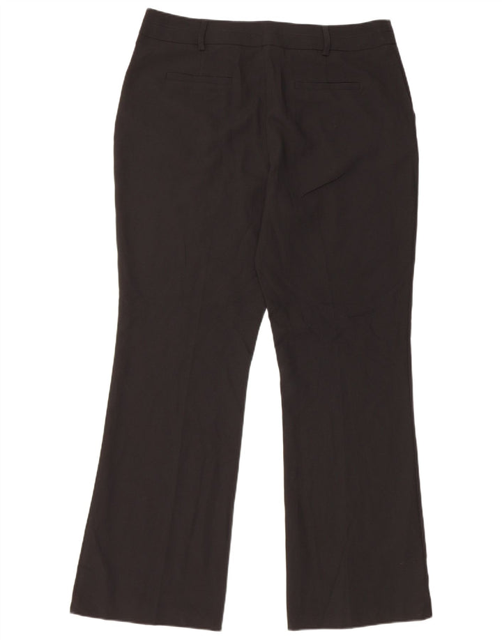 Calça Chino Feminina Bootcut M&Co Reino Unido 14 Grande W32 L29 Poliéster Preto
