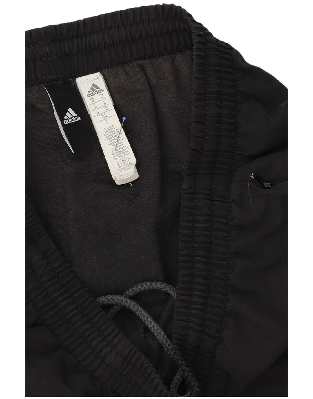 ADIDAS Mens Calças de treino Joggers Médio Preto Poliéster