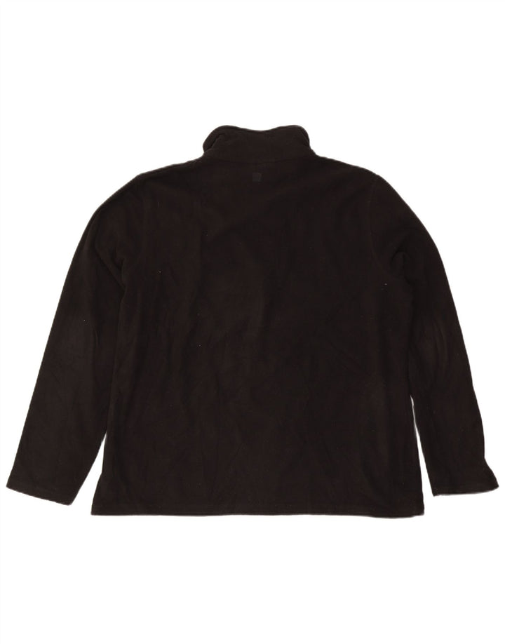 Mountain Warehouse Mens Zip Neck Fleece Jumper XL Poliéster Preto