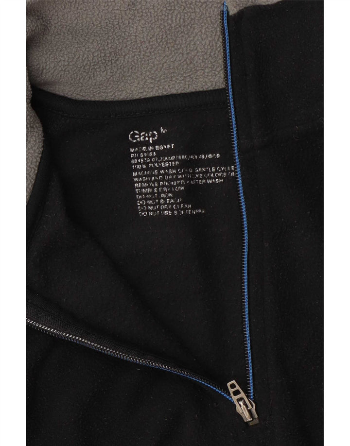 Suéter masculino Gap com zíper e gola em lã, médio, preto, poliéster