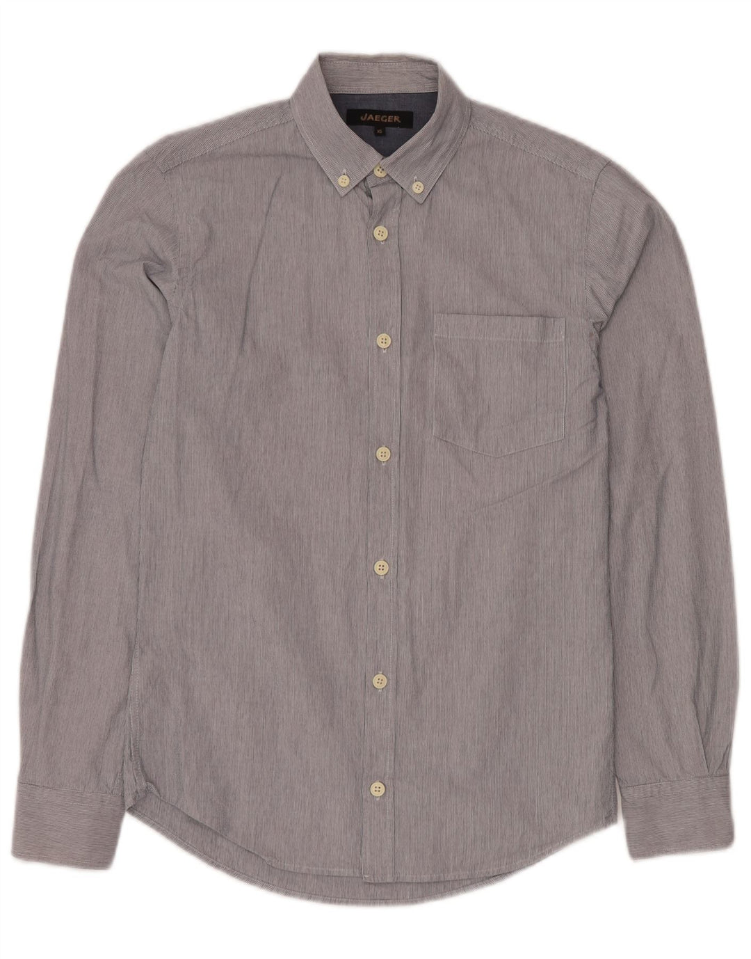 Camisa masculina JAEGER XS azul marinho listrado algodão