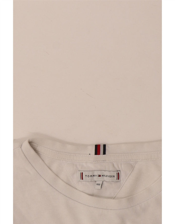 Tommy Hilfiger Boys Graphic Top Manga Comprida 11-12 Anos Branco