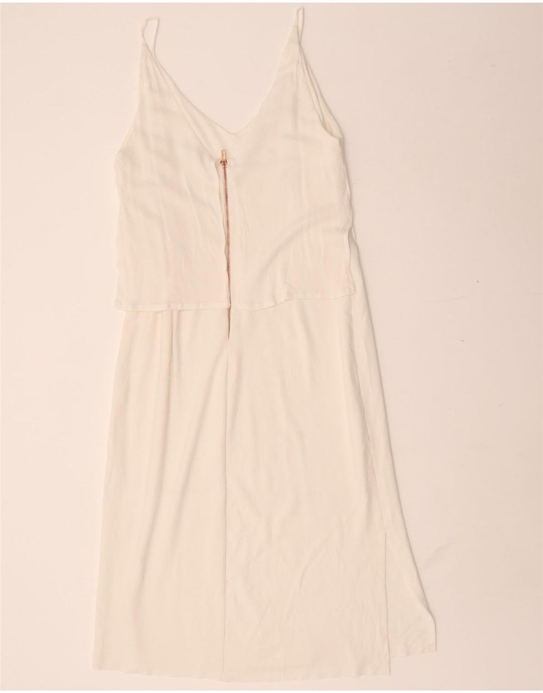 Vestido slip feminino Zara UK 14 grande branco