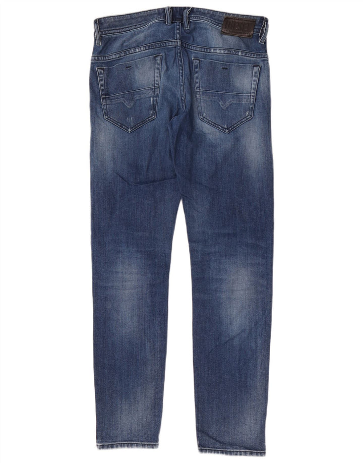 Jeans masculino diesel desgastado slim W30 L32 algodão azul