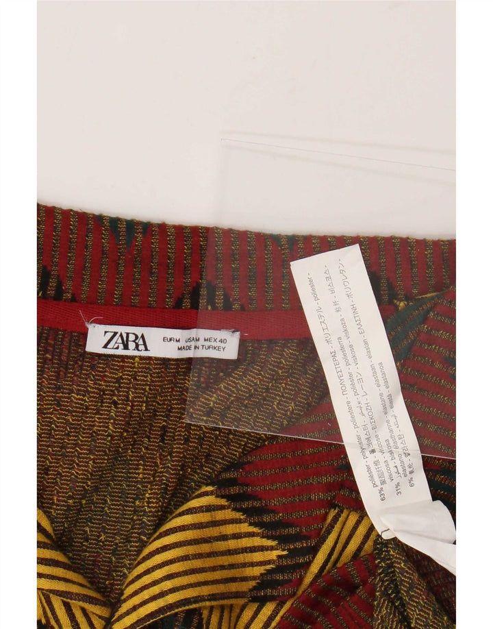 Zara Camisa masculina de manga curta média multicolorida poliéster Chevron