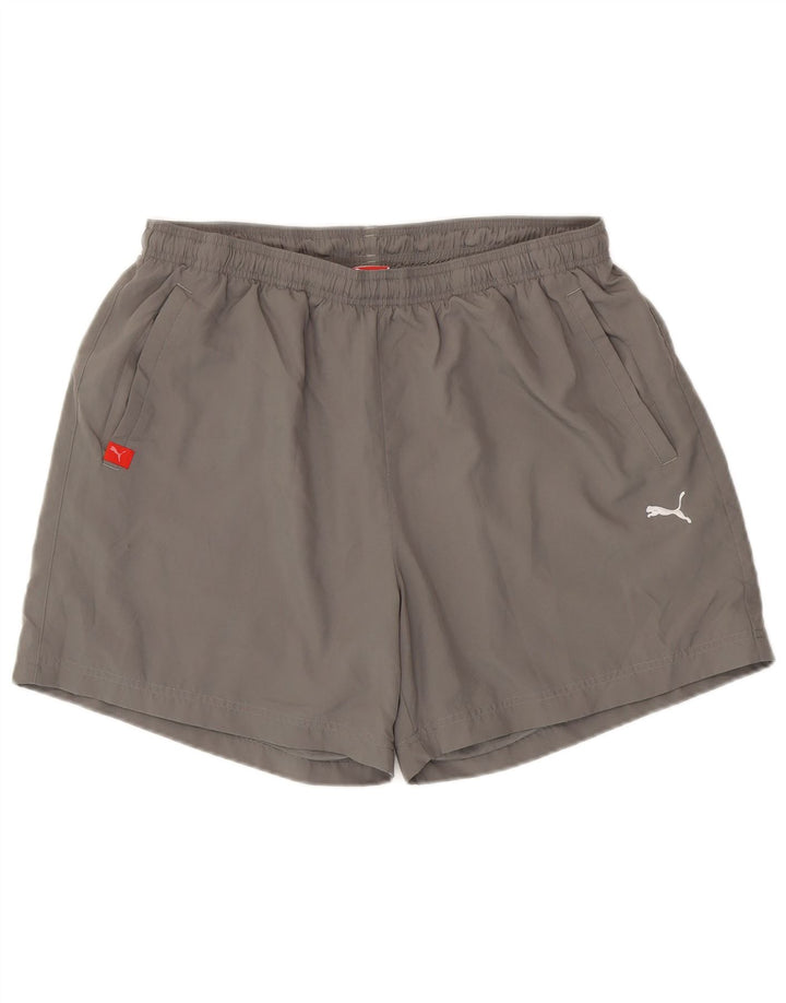 Shorts esportivos masculinos Puma XL cinza poliéster