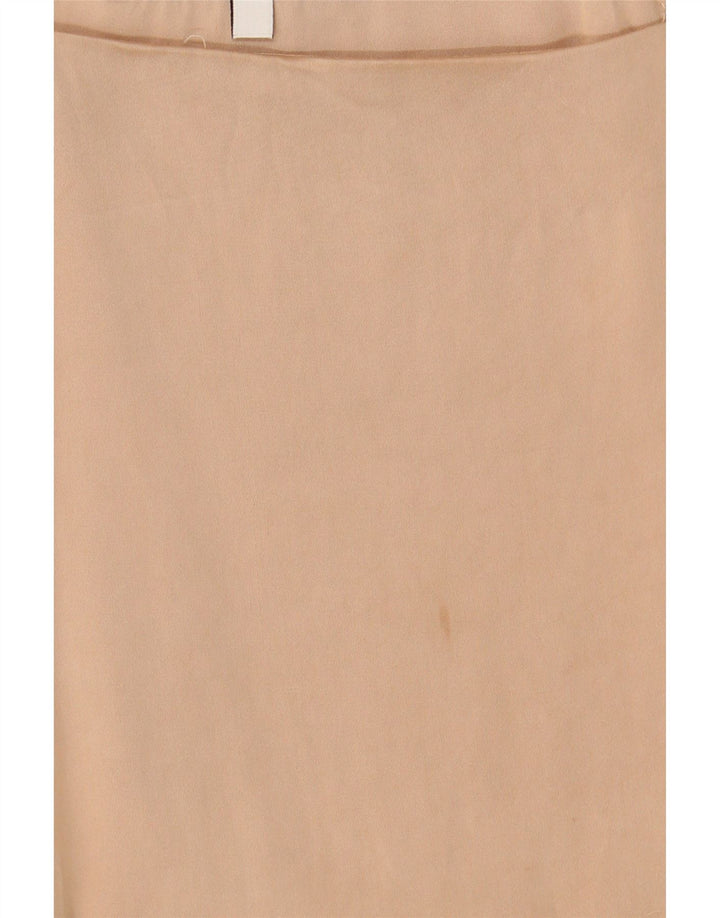 Zara Womens Cami Top UK 10 Pequeno Bege Viscose