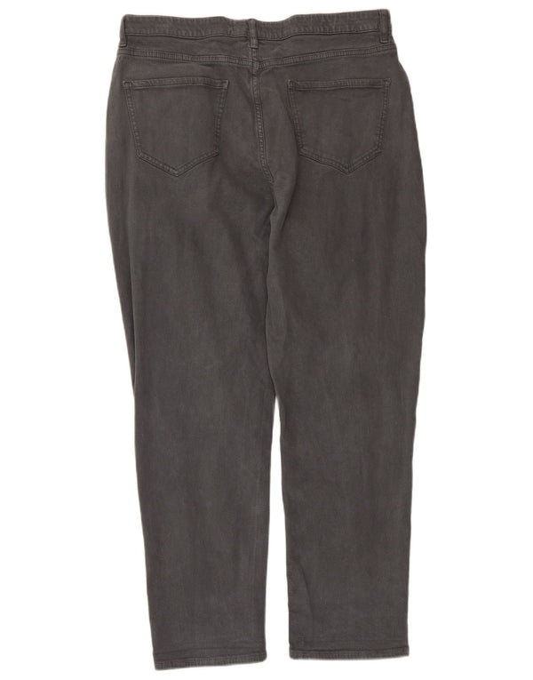 Calça feminina Zara cintura alta cortada XS W24 L21 azul