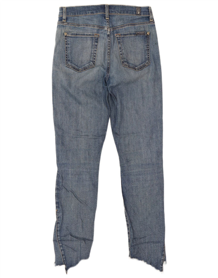 7 FOR ALL MANKIND Calça jeans feminina slim W26 L26 algodão azul