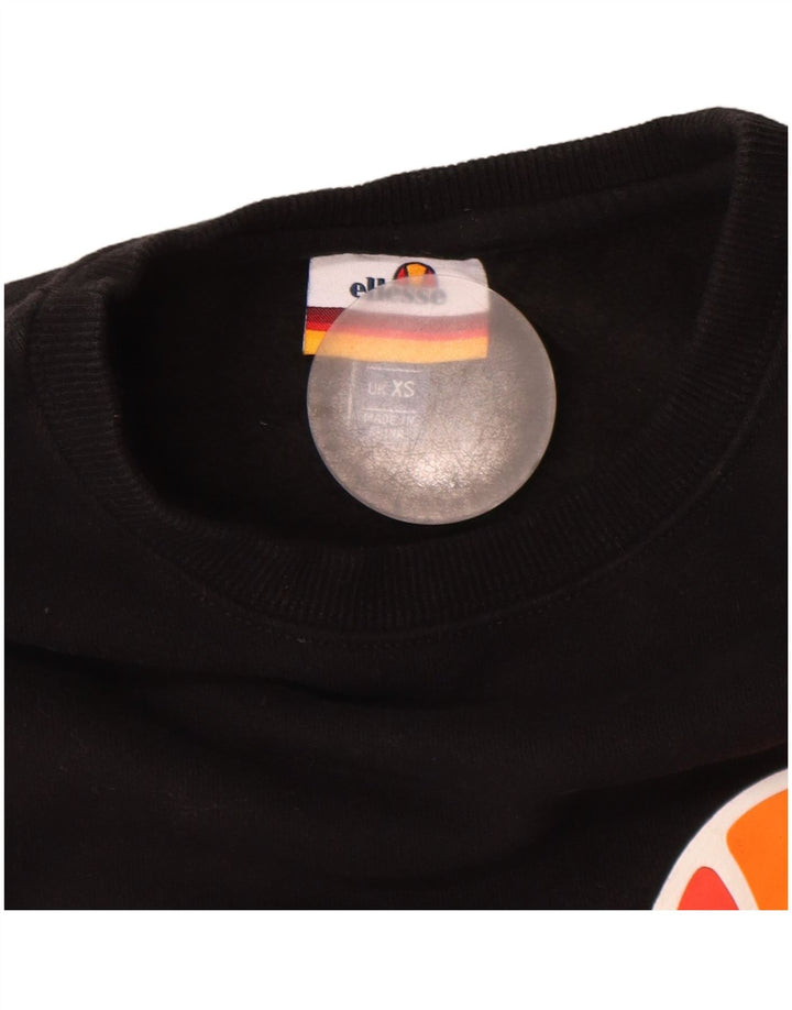 Ellesse moletom masculino gráfico jumper XS algodão preto