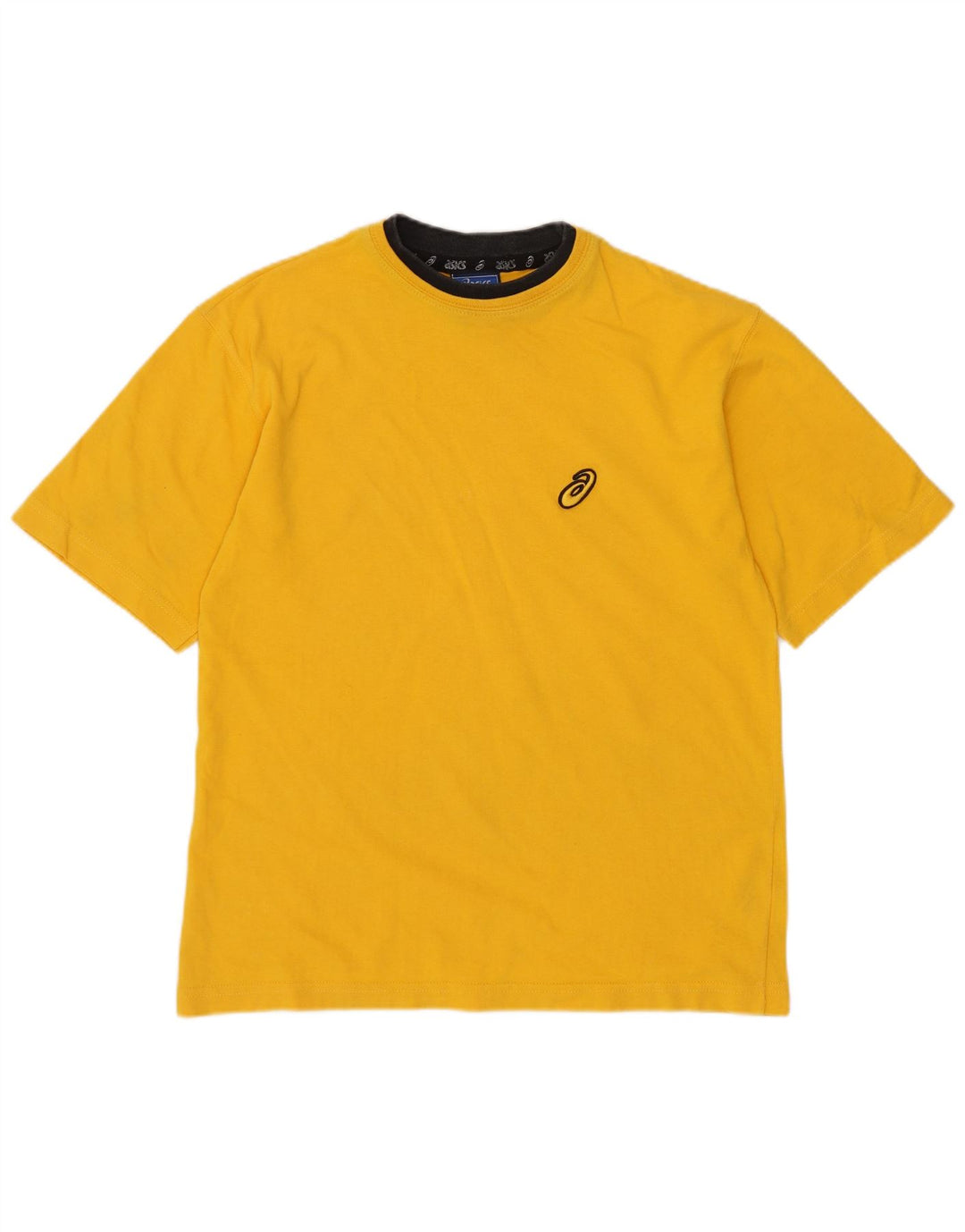 Camiseta Asics Meninos Top 11-12 Anos Algodão Amarelo