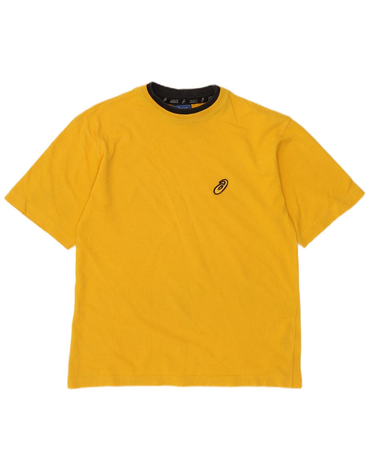 Camiseta Asics Meninos Top 11-12 Anos Algodão Amarelo