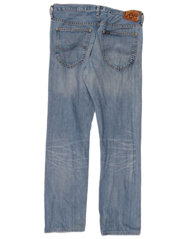 Lee Mens Daren Straight Jeans W32 L30 Azul Algodão