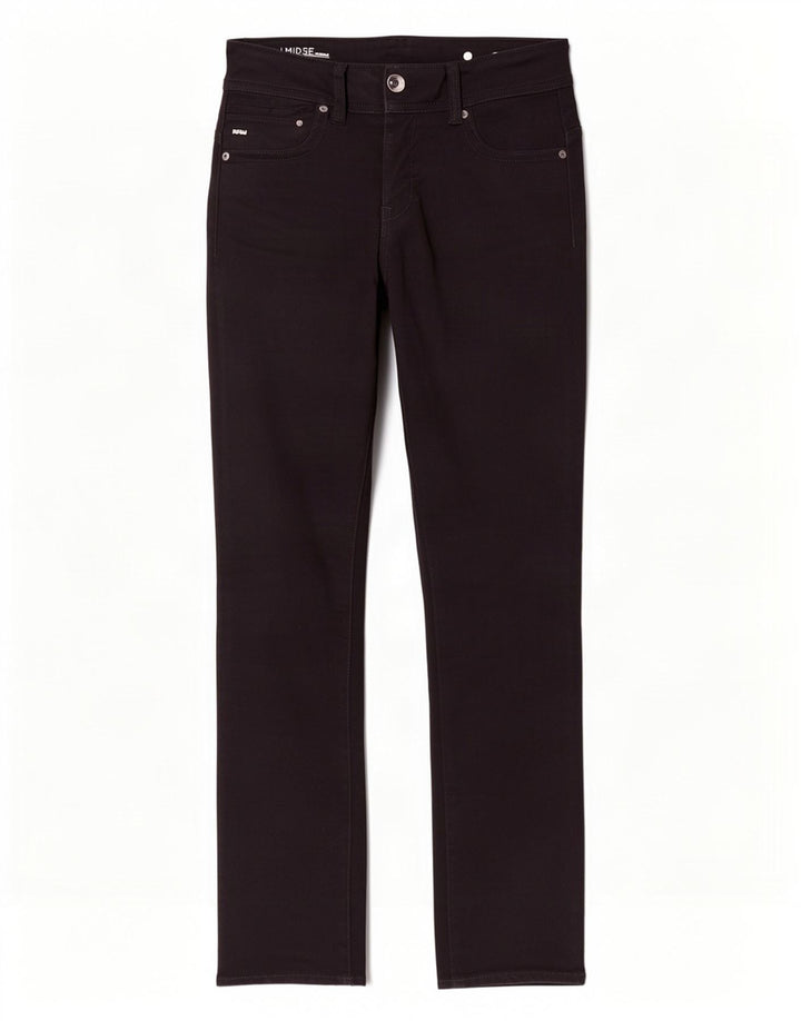 G-Star feminino Midge Saddle Jeans retos W28 L30 algodão preto