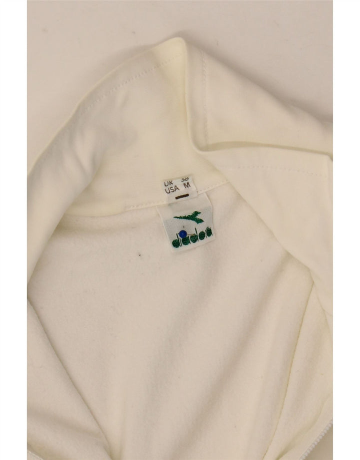 DIADORA Mens Tracksuit Top Jacket UK 38 Médio Branco