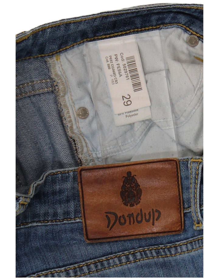 DONDUP Jeans feminino slim desgastado W29 L27 algodão azul