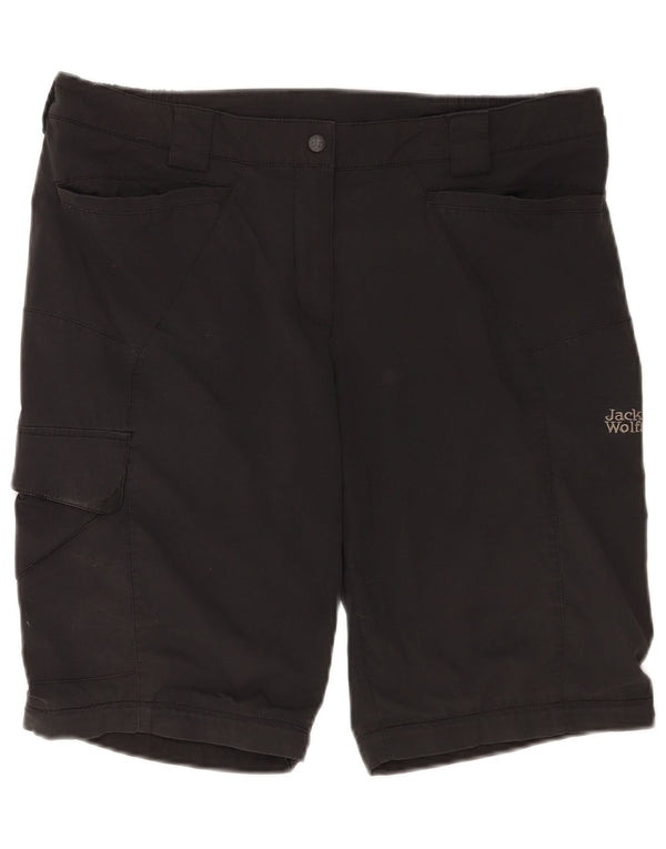 Shorts cargo feminino Jack Wolfskin Reino Unido 12/14 médio W34 preto
