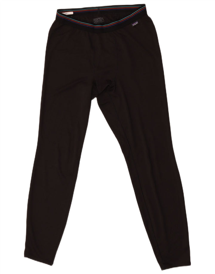 Calça de treino masculina Patagonia poliéster preto médio