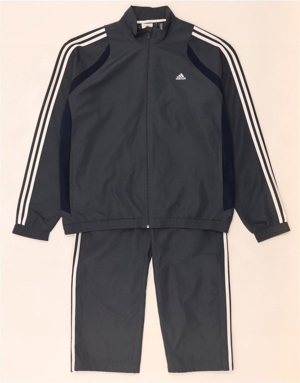 Adidas Mens Climalite Full Tracksuit UK 44/46 Grande Cinza Colorblock