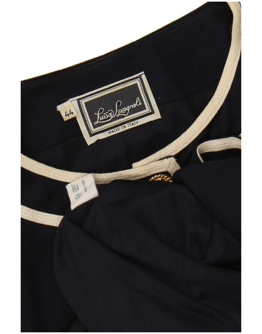 Jaqueta blazer feminina de manga curta LUISA SPAGNOLI IT 44 azul marinho médio