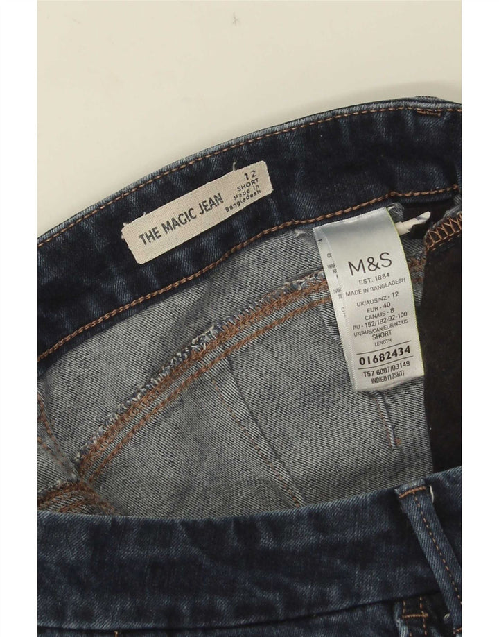 Calça jeans feminina Marks & Spencer UK 12 médio W28 L27 algodão azul marinho