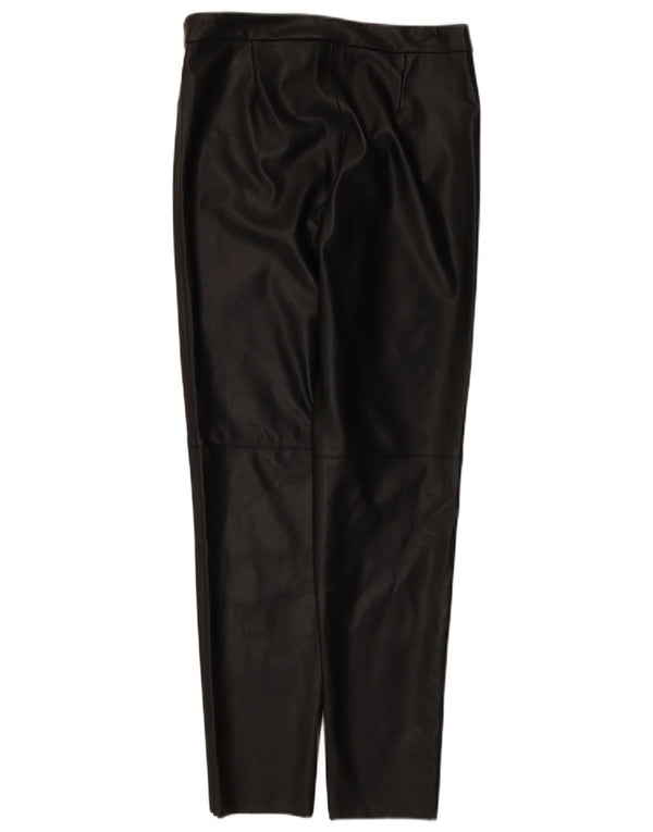 Zara Leggings femininas de couro sintético grandes W30 L28 poliuretano preto