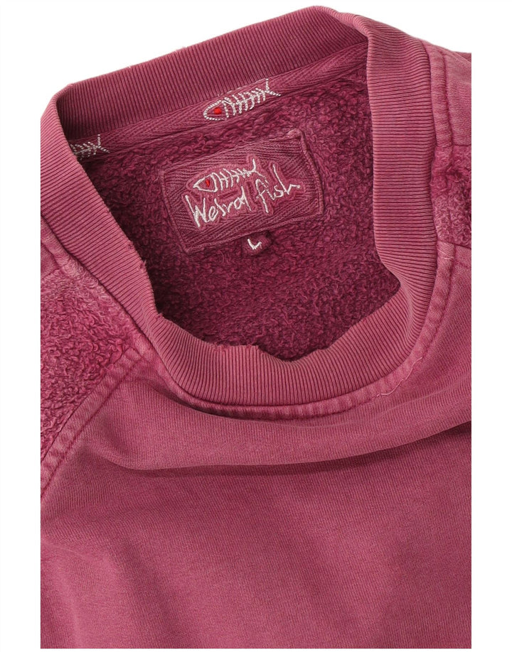 Weird Fish Mens moletom jumper grande rosa