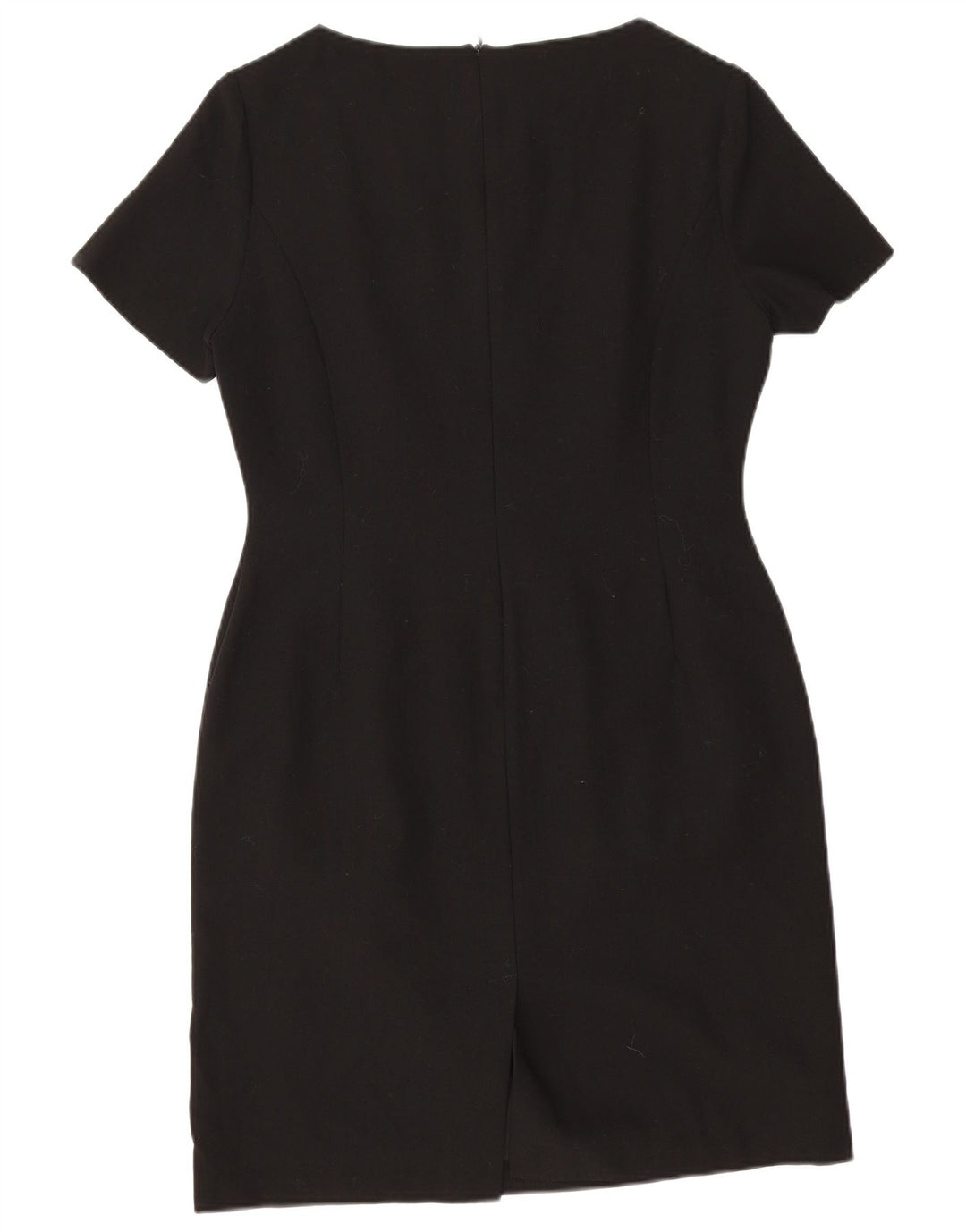 Vestido bainha feminino Laura Ashley Reino Unido 12 médio preto lã nova