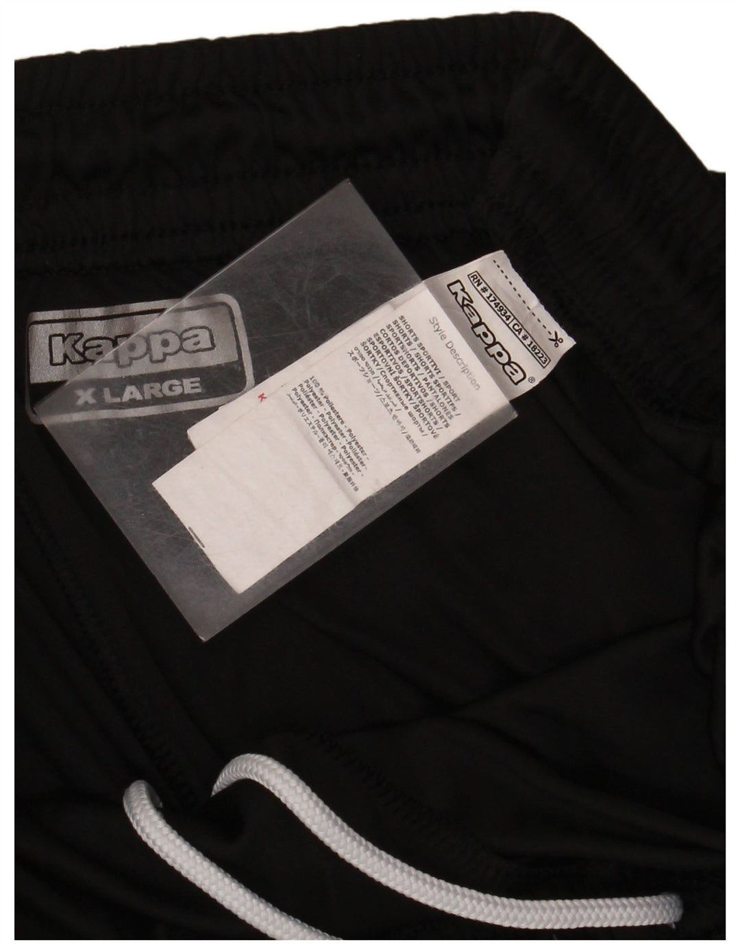 KAPPA Mens Sport Shorts XL  Black Polyester