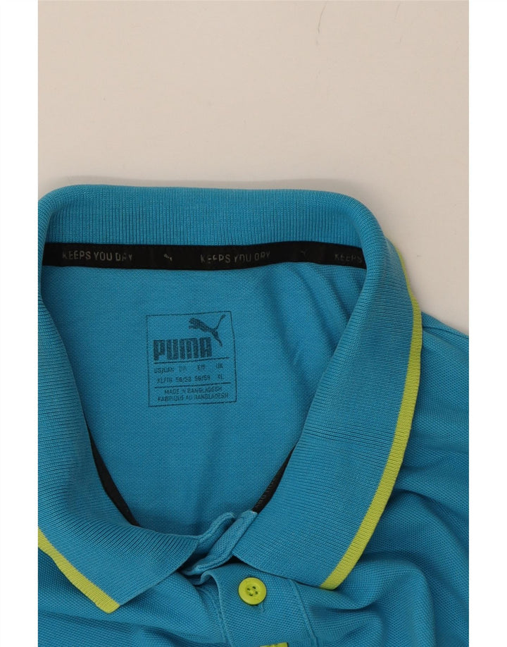 PUMA Mens Polo Shirt XL Blue Vintage Puma and Second-Hand Puma from Messina Hembry 