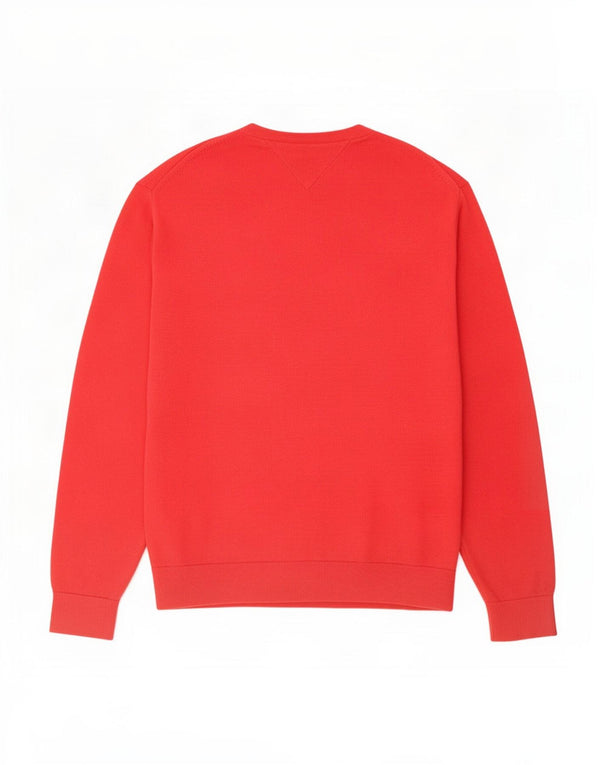 Tommy Hilfiger Suéter Jumper Feminino Com Gola V UK 20 2XL Vermelho