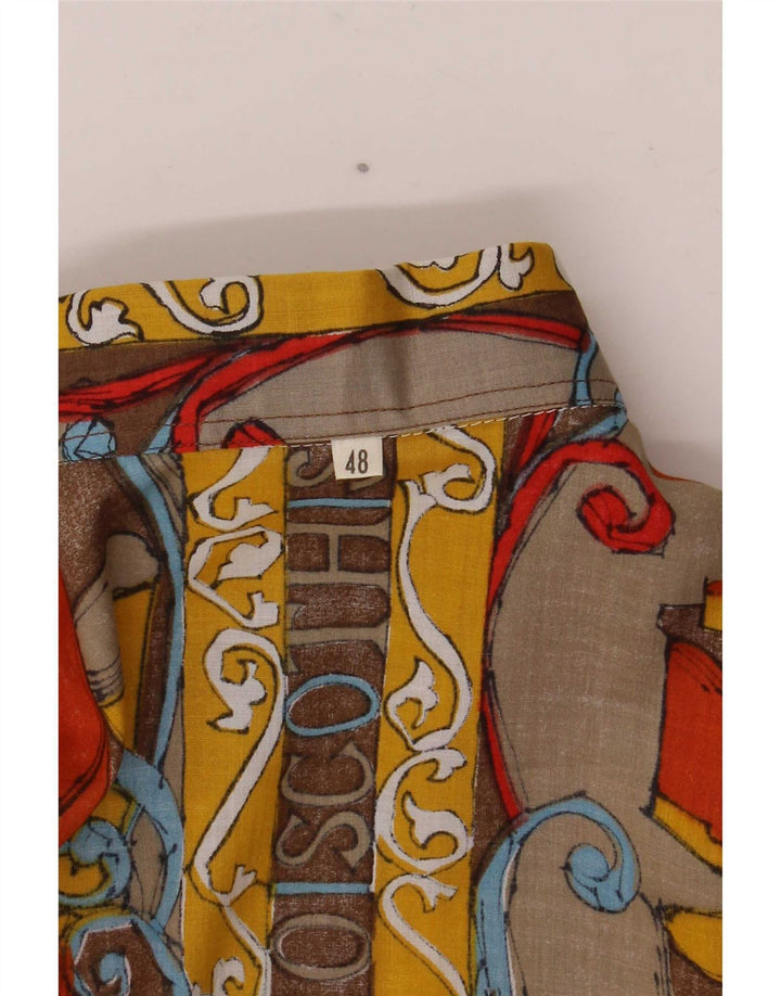 Blusa feminina vintage com estampa abstrata IT 48 XL multicolorida