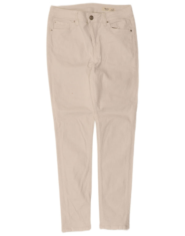 Marks & Spencer Feminino The Ivy Skinny Jeans UK 12 Médio W30 L28 Branco