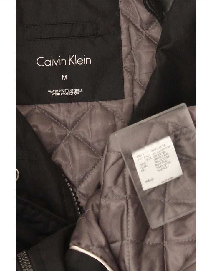 Jaqueta corta-vento masculina Calvin Klein Bomber UK 38 médio preto moderno