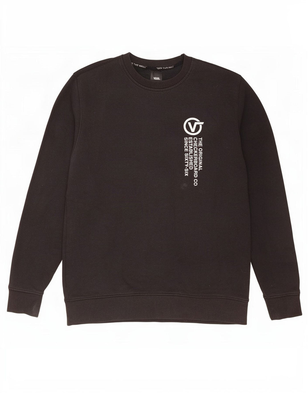 Vans masculino gráfico moletom jumper médio preto algodão